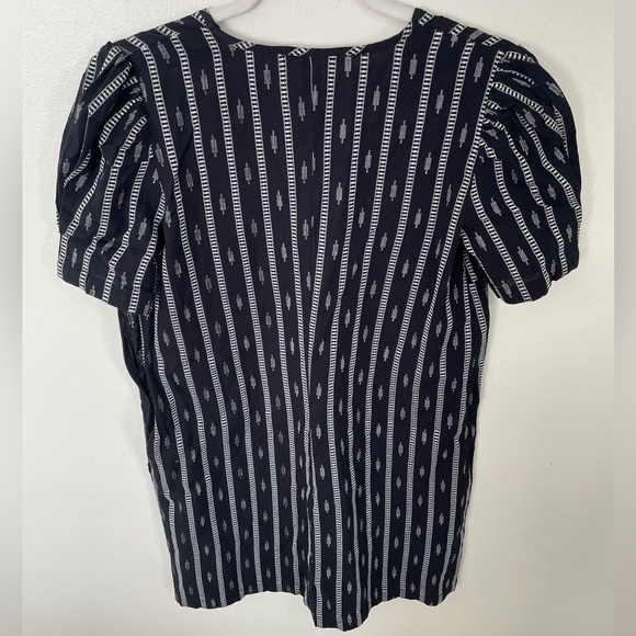 NWT MNG Geometric Aztec Print Black & White Boho Southwestern Mini Dress Sz 6 - Picture 4 of 8